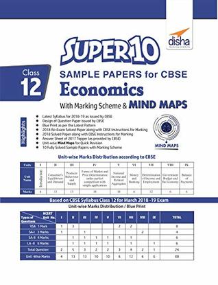 Read online Super 10 Sample Papers for CBSE Class 12 Economics with Marking Scheme & MINDMAPS - Disha Experts | ePub