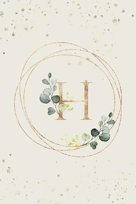 Read online H: Monogrammed Journal Diary with Watercolor Greens and Gold Accents (Lined) -  file in ePub