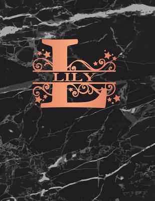 Read online Lily: Personalized Journal Notebook for Women or Girls. Monogram Initial L with Name. Black Marble & Rose Gold Cover. 8.5 X 11 110 Pages Lined Journal Paper -  file in ePub