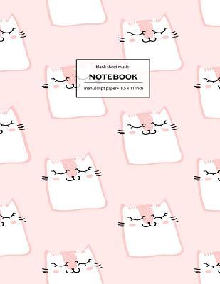 Read online Blank Music Sheet Notebook: Staff Paper, 12 Staves Music Notebook, 8.5 X 11 (Large) 110 Pages - Beautiful Cat Pattern Style with Music Note (Music Composition Book) - Hk Publishing | PDF