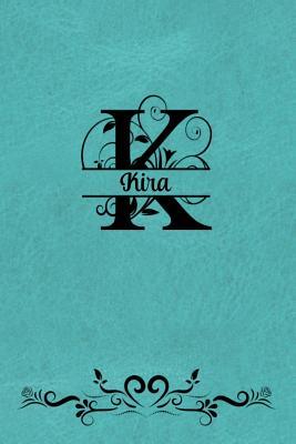 Read Split Letter Personalized Name Journal - Kira: Elegant Flourish Capital Letter on Light Teal Leather Look Background - Spring Hill Stationery | ePub
