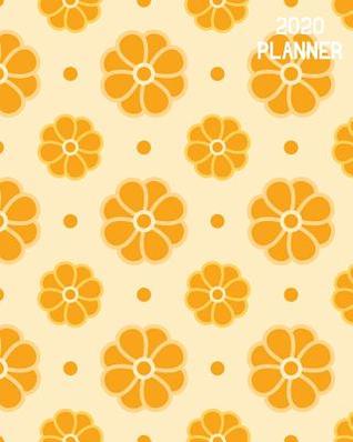 Download 2020 Planner: Yellow Retro Flowers Cover: Large Weekly Simple Planner: 52 Week Agenda: 8x10 Soft Cover - November Ink file in PDF