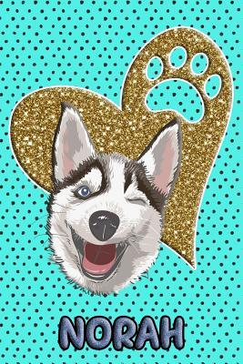Read online Husky Life Norah: College Ruled Composition Book Diary Lined Journal Blue - Frosty Love file in PDF