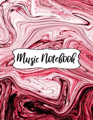 Download Music Notebook: Red Marble Musical Notes Music Manuscript Notebook with Staff Paper - Blank Sheet Music Notebook - Music Journal - Christmas, Birthday Gift for Music Students, Composers, Songwriters, Teachers (120 Pages 8.5x11) -  file in ePub