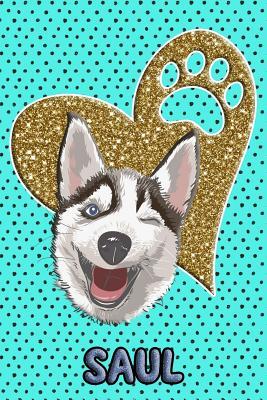 Read online Husky Life Saul: College Ruled Composition Book Diary Lined Journal Blue - Frosty Love file in ePub