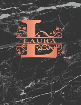 Download Laura: Personalized Journal Notebook for Women or Girls. Monogram Initial L with Name. Black Marble & Rose Gold Cover. 8.5 X 11 110 Pages Lined Journal Paper -  | ePub