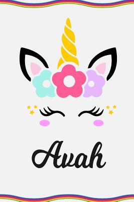 Read online Avah: Personal Notebook Personal Diary Unicorn Notebook Personalized Journal Customized Journal Unicorn Lover Personal Name Notebook -  file in ePub